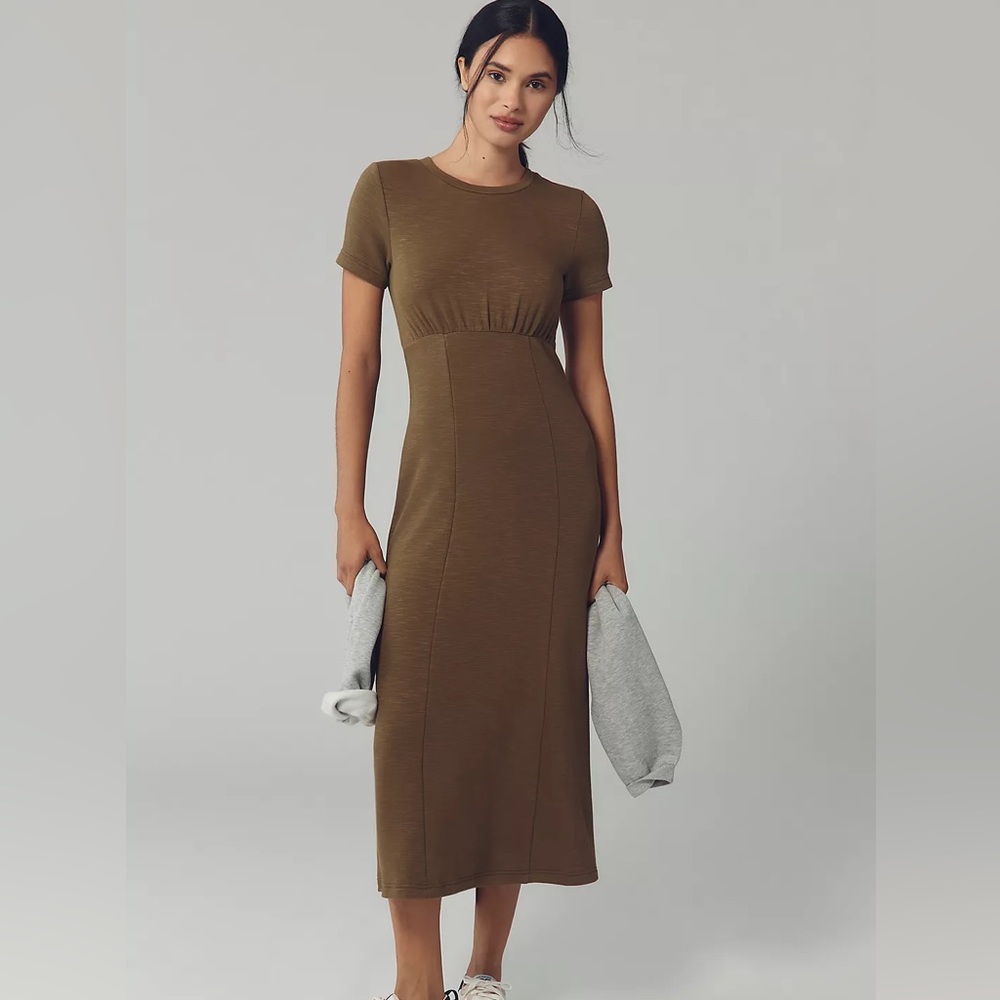 Daily Practice Short-Sleeve Midi Shirt Dress NWOT
